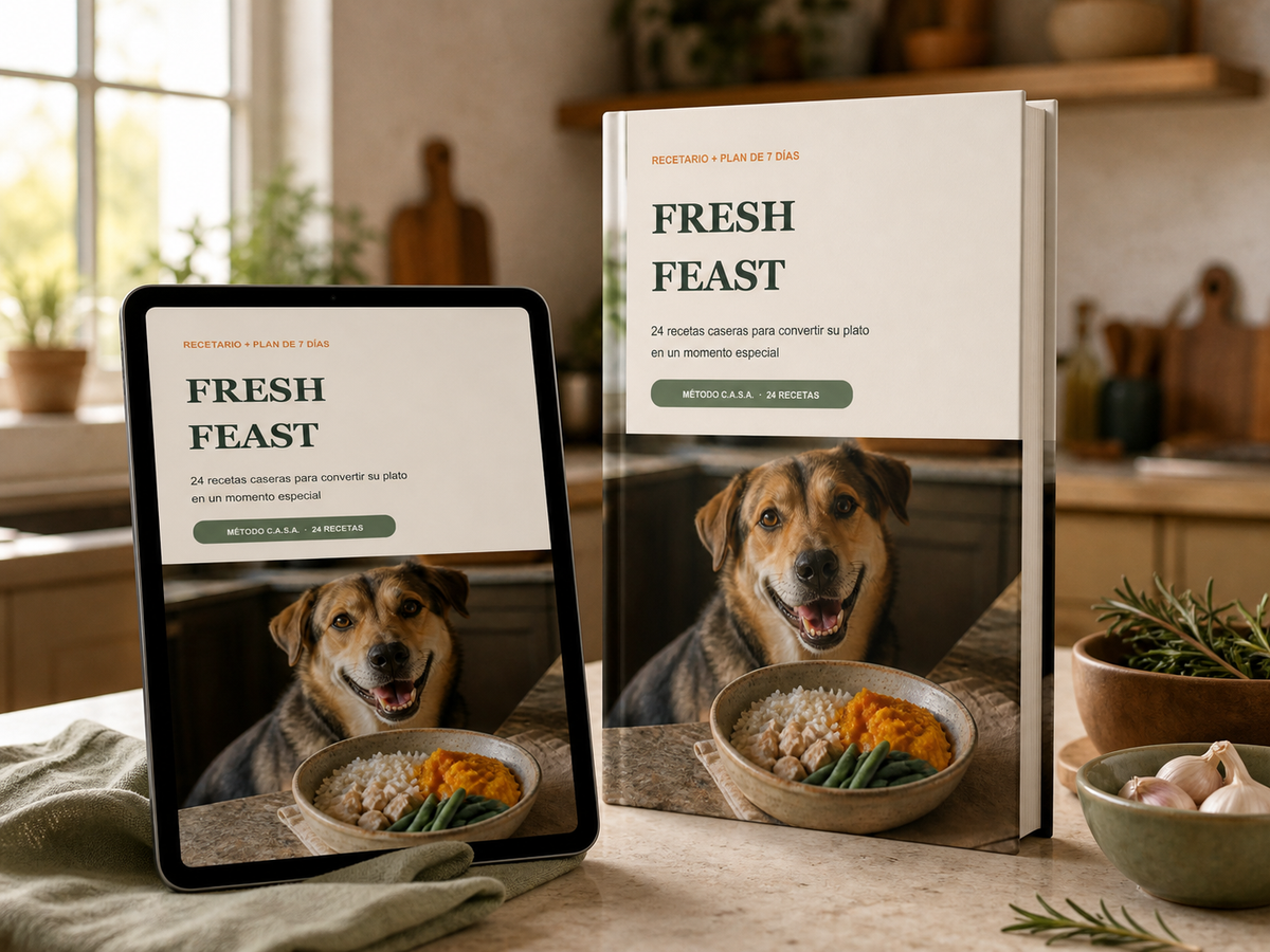 Mockup del ebook Fresh Feast Cocina Canina